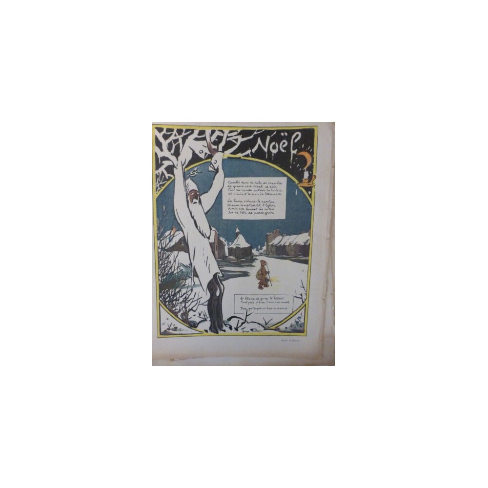 1909 LE RIRE NOEL ARBRE DEGUISE POEME DESSIN DELAW