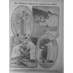 1916 E INFIRMIERES ACHEVENT TRAVAUX CONSTRUCTION HOPITAL PEINTURE TAPISSERIE