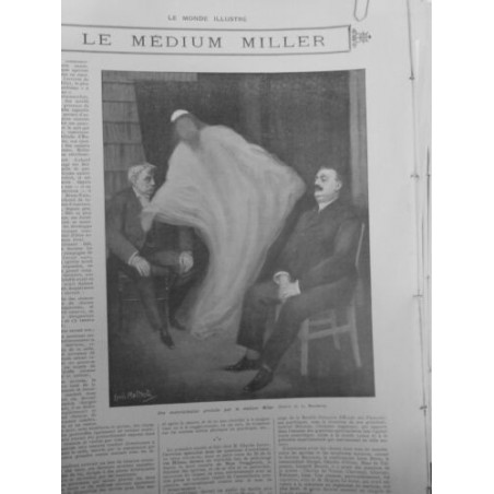 1908 MI MEDIUM MILLER APPARITION MATERIALISATION DESSIN MALTESTE