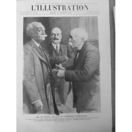 1912 CHUTE CABINET CAILLAUX SELVES CLEMENCEAU CONVERSATION COMMISSION SENATORIAL