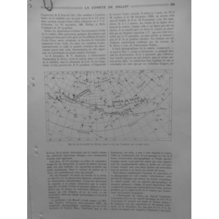 1910 ASTRONOMIE MARCHE COMETTE HALLEY