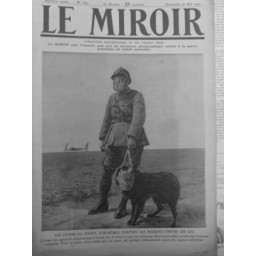 1917 CHIENS GUERRE FRONT PORTENT MASQUE GAZ MAITRE SOLDAT