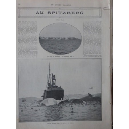 1910 PECHE BALEINE COTES SPITZBERG STATION FLOTANTE