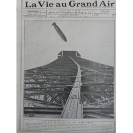 1910 VIE GRAND AIR ZODIAC III VU TOUR EIFFEL