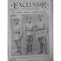 1915 MARFA HALKO HEROINE RUSSE DEGUISE SOLDAT HOMME PRISONNIERE ALLEMANDS