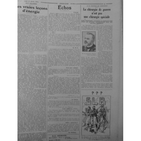 1915 MEDECINE CHIRURGIE GUERRE DOCTEUR PICQUE CONTESTE DEBRIDEMENT PRECOCE PLAIE