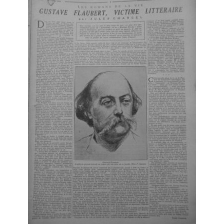 1933 DI PERSONNALITES GUSTAVE FLAUBERT VICTIME LITTERAIRE RECIT JULES CHANCEL