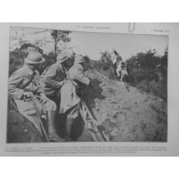 1915 MI CHIENS GUERRE SECONDENT INFIRMIERS TROUVER BLESSES CHAMP BATAILLE