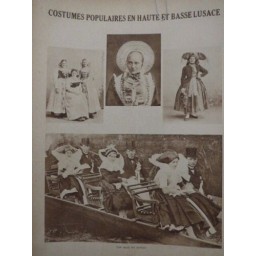 1928 JV COSTUMES POPULAIRES HAUT BASSE LUSACE POPULATION SLAVE ALLEMAGNE