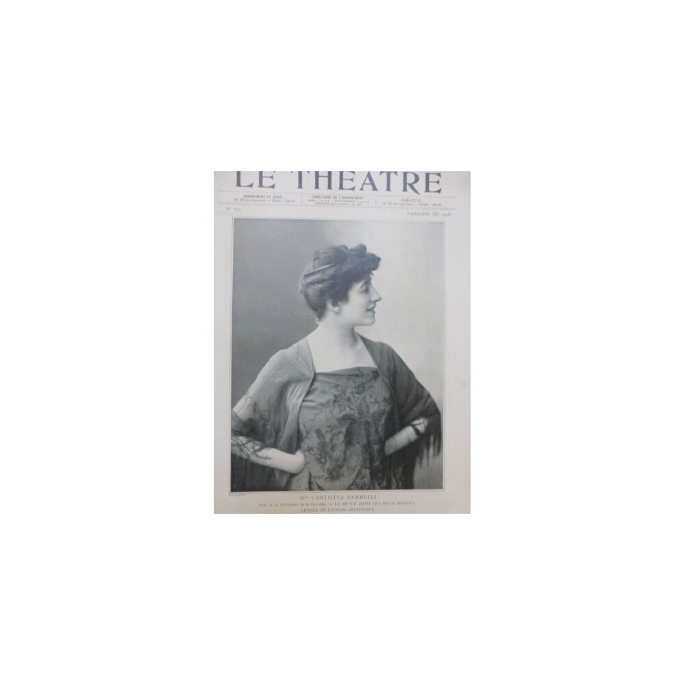 1908 THEATRE CARLOTTA ZAMBELLI CORRIDA LOUISE MANCINI TANNHAUSER