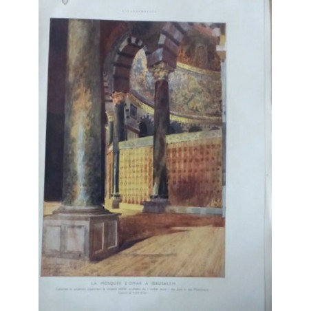 1918 MONDE MUSULMAN MOSQUE OMAR COLONNES COUPOLE ROCHER SACRE JUIFS MUSULMANS