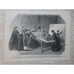 1866 I TELEGRAPHE ATELIER ETUDES MAISON IMPERIALE SAINT DENIS FEMMES