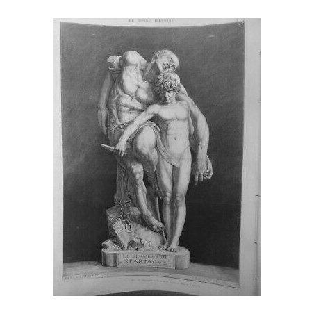 1872 SCULPTURE SERMENT SPARTACUS GROUPE M.BARRIAS DESSIN M.DUVIVIER