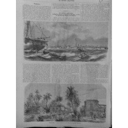 1857 MI PONDICHERY CANAL VILLE BLANCHE QUARTIER MALABAR