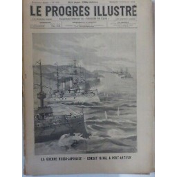 1904 GUERRE RUSSO-JAPONAISE COMBAT NAVAL PORT ARTHUR