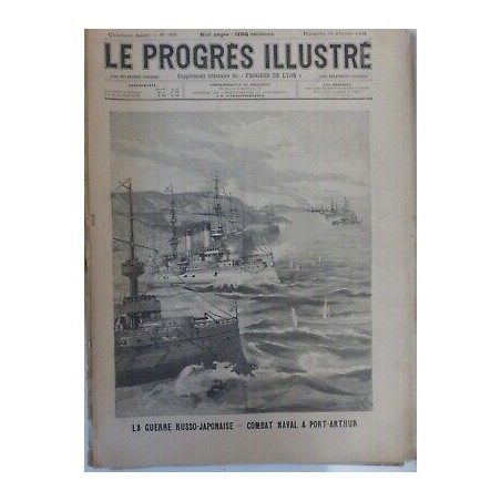 1904 GUERRE RUSSO-JAPONAISE COMBAT NAVAL PORT ARTHUR