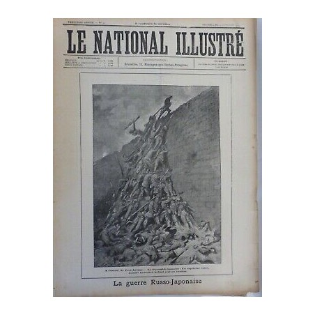 1904 GUERRE RUSSO-JAPONAISE PYRAMIDE HUMAINE ASSAUT PORT ARTHUR