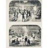 1869 ALASKA DANSE NATURELS ENFANT PLUMES HUTTE PECHE GLACE ESQUIMAUX 2 JOURNAUX