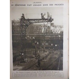 1911 1918 FEMME TRAVAIL GARE NORD PARIS ENTRETIEN