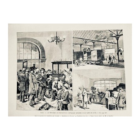 1884 CHOLERA PARIS DESINFECTION INFIRMIERE VICTIME MARSEILLE HOPITAL 3 JOURNAUX