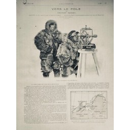 1897 EXPLORATEUR NANSEN POLE NORD GLACE NAVIRE THEODOLITE JACKSON 4 JOURNAUX