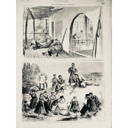 1877 CIRCASSIEN TATARE FUITE INVASION MIGRANT DOBROUTJA ROUMENIE 3 JOURNAUX