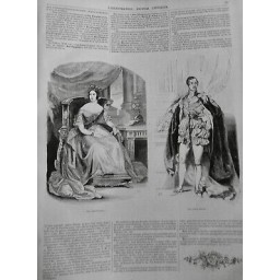 1843 REINE VICTORIA PRINCE ALBERT CANOT ROYAL BALMORAL ECOSSE DEMEURE 4 JOURNAUX