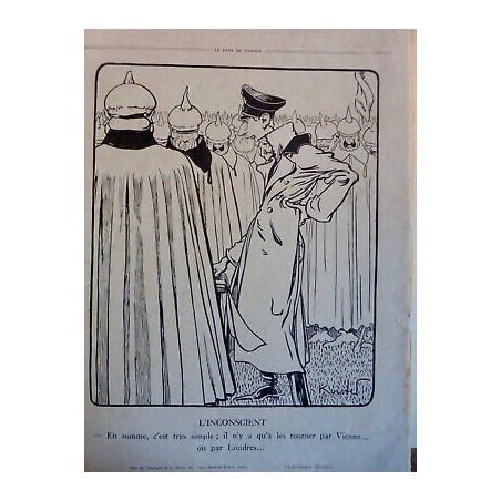 1914 1918 CARICATURE GRANDE GUERRE ALLEMAND VASSAUX KAISER ROI BAVIERE 4JOURNAUX