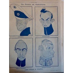 1914 1918 CARICATURE GRANDE GUERRE ALLEMAND VASSAUX KAISER ROI BAVIERE 4JOURNAUX