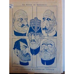 1914 1918 CARICATURE GRANDE GUERRE ALLEMAND FAUX POILU ARCHEDUC BOCHE 4 JOURNAUX