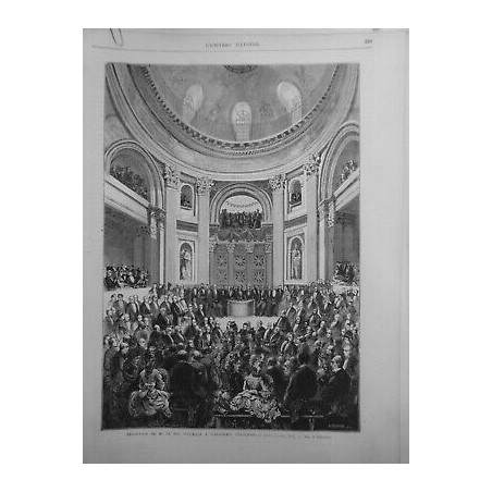 1873 UI RECEPTION M.DUC D'AUMALE L'ACADEMIE FRANÇAISE JEUDI 3 AVRIL