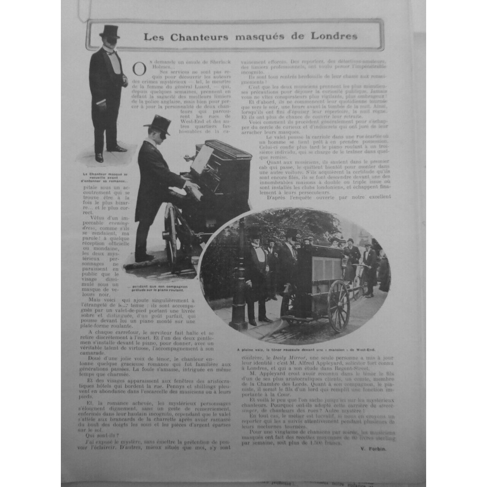 1882 1908 ORGUE BARBARIE CHANTEUR LONDRES3 3 JOURNAUX