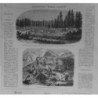 1871 CALIFORNIE MINES BULLONIA CAMP MINEURS OUVRIERS PLACERS