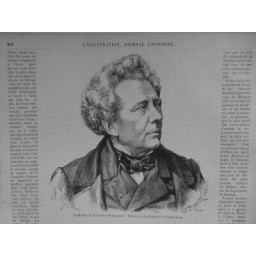 1871 SAMSON COMEDIE FRANCAISE ACTEUR ECRIVAIN PORTRAIT