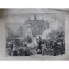 1870 UI SOUVENIR COMMUNE EMEUTE GUILLOTINE FEU STATUE VOLTAIRE