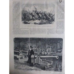 1870 UI BATAILLE ORLEANS SIEGE PARIS FONTE CANONS USINE CAIL