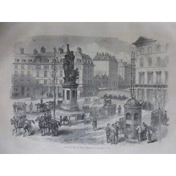 1870 JOURNAUX ANGLAIS CIVIL WAR PARIS BARRICADE PLACE CLICHY