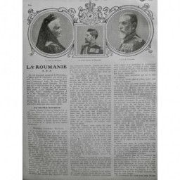 1912 LA ROUMANIE ROI REINE PRINCE ATHENÉE BANQUET RICHEPIN OPERA COBZAR