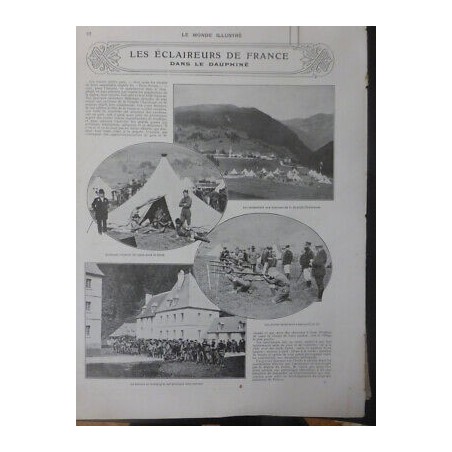 1913 ECLAIREURS DE FRANCE MANOEVRES DANS LE DAUPHINE