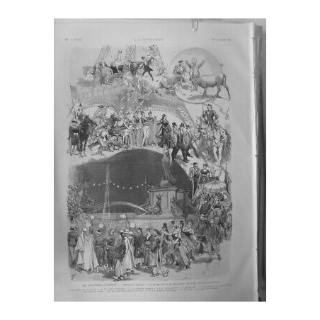 1889 CIRQUE NOUVEAU REVUE EQUESTRE ET NAUTIQUE ESPLANADE INVALIDES SURTAC