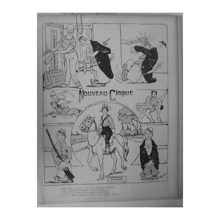 1913 CIRQUE NOUVEAU PARIS HUMOUR ECUYERES ACROBATES MELLE CABARET