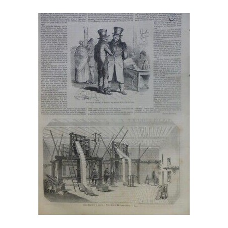 1851 I LYON SOIERIES OUVRIERS ATELIER FABRICATION LEMYRE