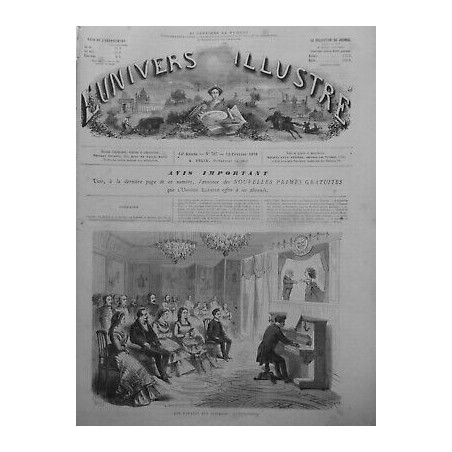 1870 UI SPECTACLE MARIONNETTE PUPAZZI PIANISTE NAPOLON III EUGENIE