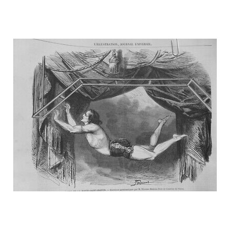 1859 I PARIS THEATRE SAINT MARTIN GYMNASTIQUE THOMAS HANLON ACROBATIE