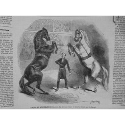 1859 I CIRQUE IMPERATRICE CHEVAUX RUSSES LIBERTE DRESSEUR TAMPE