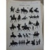 1860-1890 OMBRES CHINOISES CAVALCADES DESSIN STOP