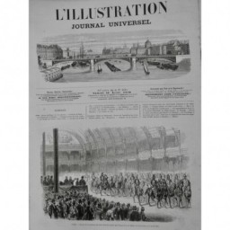 1870 I PARIS REVUE ESCADRON CENT-GARDES EMPEREUR PALAIS INDUSTRIE