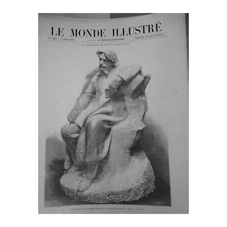 1900 FALGUIERE STATUE ALPHONSE DAUDET NIMES