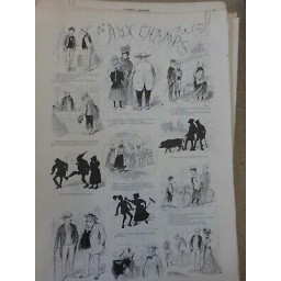 1860-1890 OMBRES CHINOISES CHAMPS GARDIEN VACHES PORC DESSIN STOP