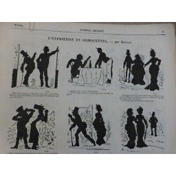 1860-1890 OMBRES CHINOISES EXPOSITION SILHOUETTES DESSIN BERNAY